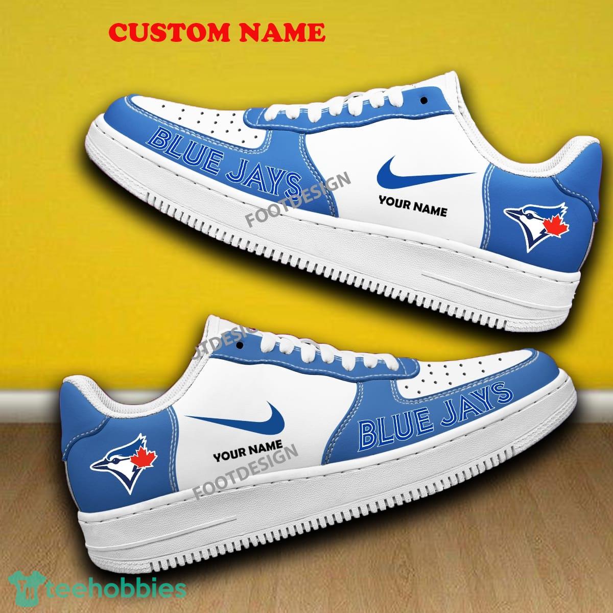 Custom Name Toronto Blue Jays Air Force 1 Sneaker All Over Print Gift - Custom Name Toronto Blue Jays Air Force 1 Sneaker All Over Print Gift