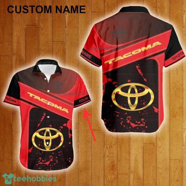 Custom Name Toyota Tacoma Racing Style Gold Hawaiian Shirt For Men Women Beach - Custom Name Toyota Tacoma Racing Style Gold Hawaiian Shirt For Men Women Beach
