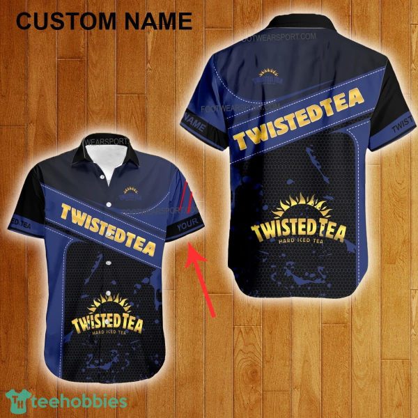 Custom Name Twisted Tea Style Gold Hawaiian Shirt For Men Women Beach - Custom Name Twisted Tea Style Gold Hawaiian Shirt For Men Women Beach