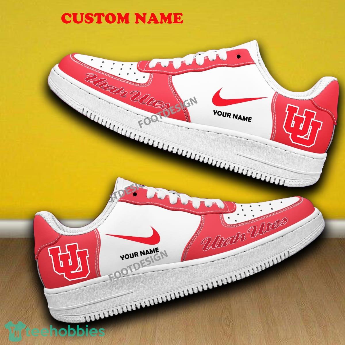 Custom Name Utah Utes Air Force 1 Sneaker All Over Print Gift - Custom Name Utah Utes Air Force 1 Sneaker All Over Print Gift