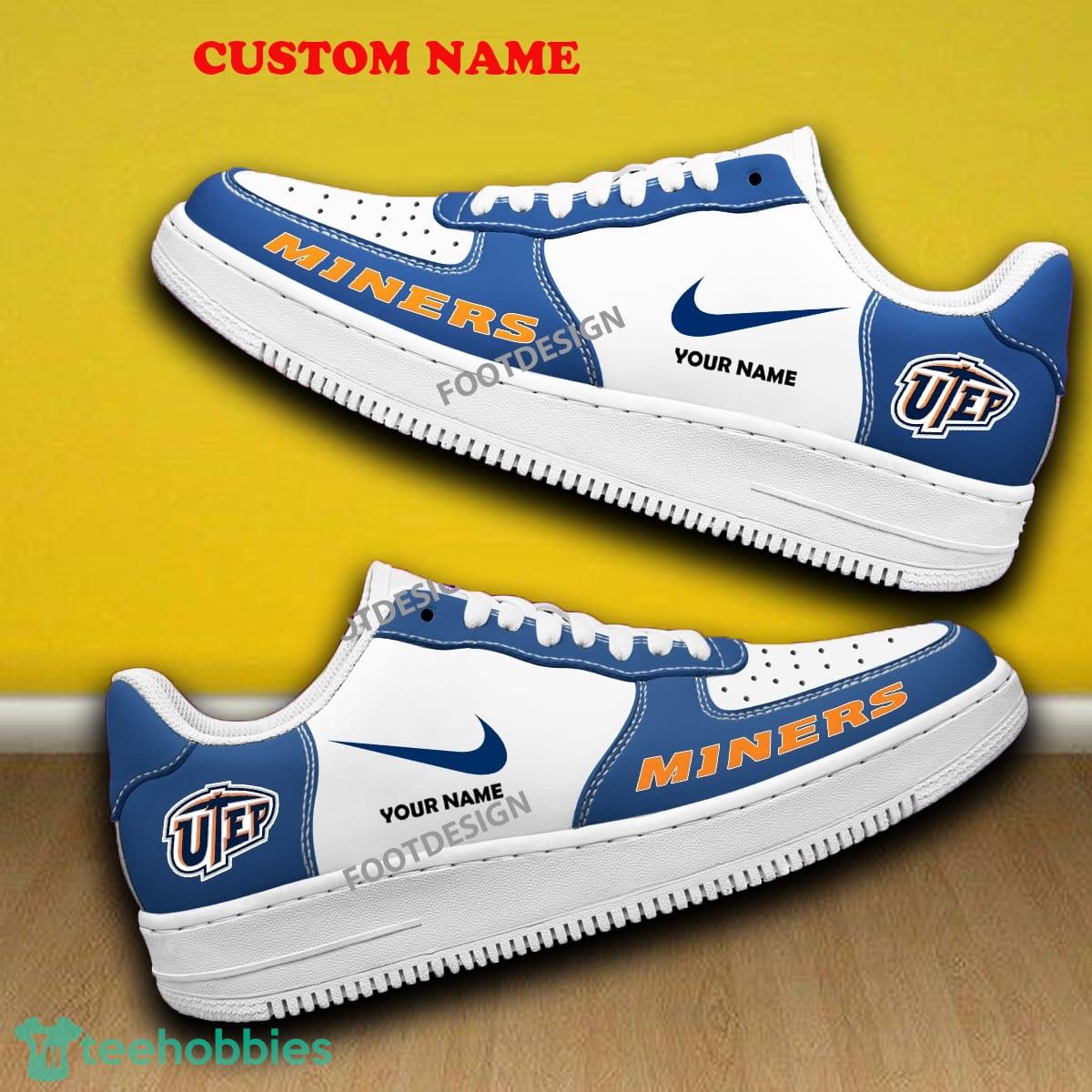 Custom Name UTEP Miners Air Force 1 Sneaker All Over Print Gift - Custom Name UTEP Miners Air Force 1 Sneaker All Over Print Gift