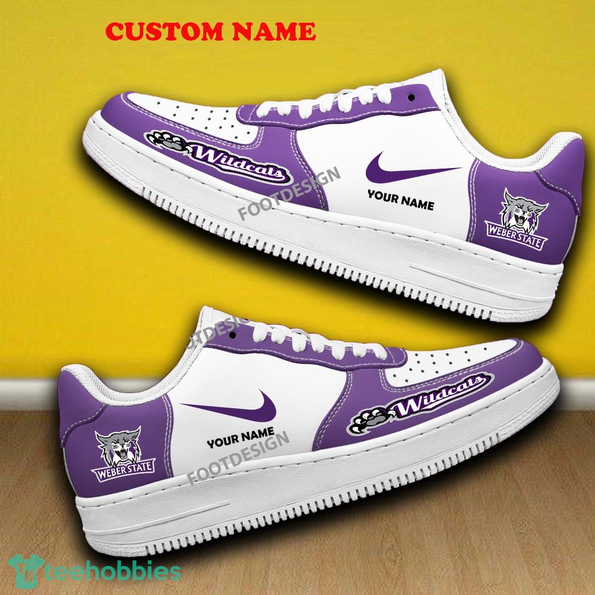 Custom Name Weber State Wildcats Air Force 1 Sneaker All Over Print Gift - Custom Name Weber State Wildcats Air Force 1 Sneaker All Over Print Gift