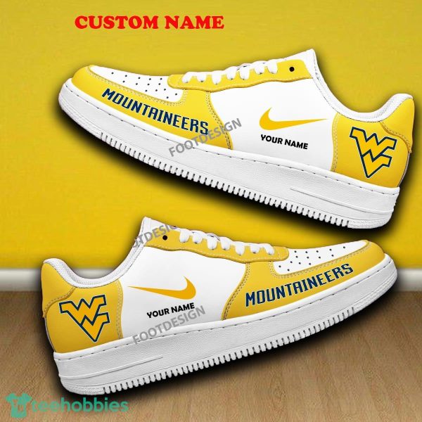 Custom Name West Virginia Mountaineers Air Force 1 Sneaker All Over Print Gift - Custom Name West Virginia Mountaineers Air Force 1 Sneaker All Over Print Gift