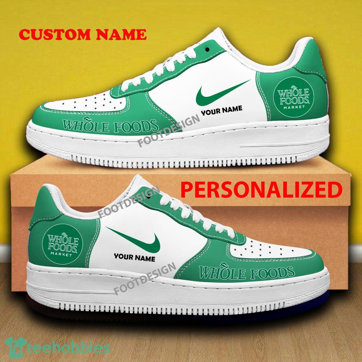 Custom Name Whole Foods Market Air Force 1 Sneakers Brand All Over Print Gift - Custom Name Whole Foods Market Air Force 1 Sneakers Brand All Over Print Gift