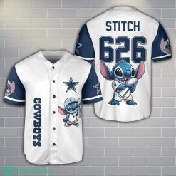 Dallas Cowboys Lilo And Stitch Champions Baseball Jersey Shirt Custom Name Number Team Gift Product Photo 1