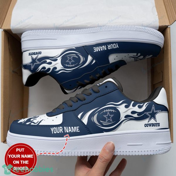 Dallas Cowboys Personalized nAme Fire ball Air Force 1 Shoes Product Photo 3