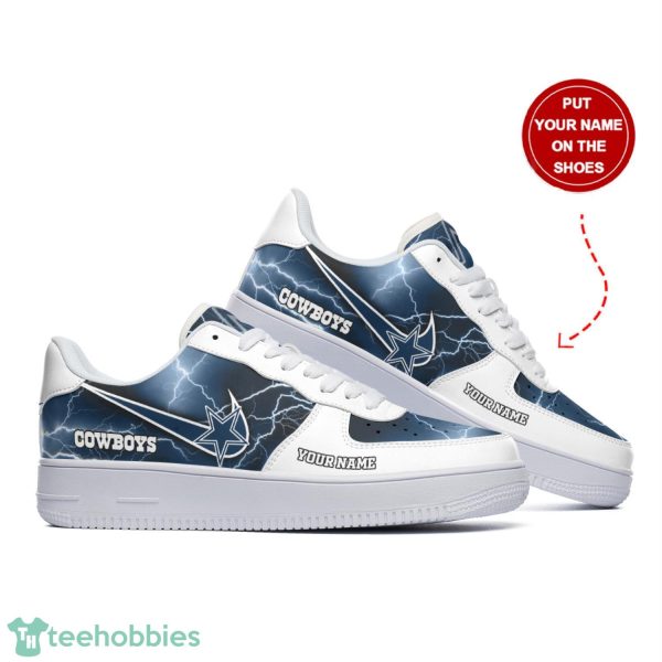 Dallas Cowboys Personalized Shoes Air Force 1 Shoes Thunder Lightning Product Photo 2
