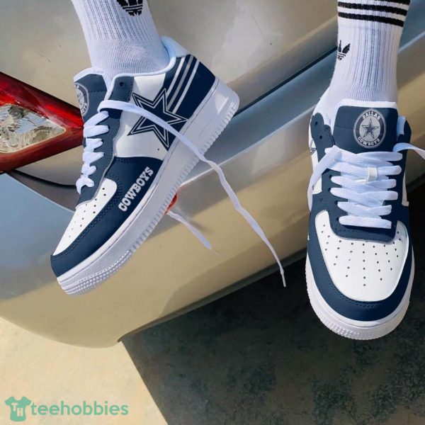 Dallas Cowboys Striped Air Force 1 Shoes Sport Sneakers Team Shoes Product Photo 3