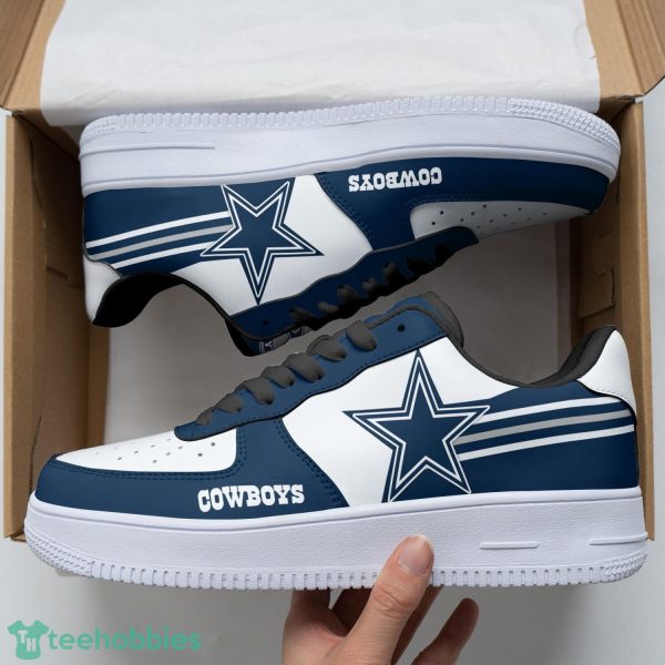 Dallas Cowboys Striped Air Force 1 Shoes Sport Sneakers Team Shoes Product Photo 4