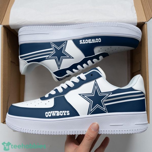 Dallas Cowboys Striped Air Force 1 Shoes Sport Sneakers Team Shoes Product Photo 1