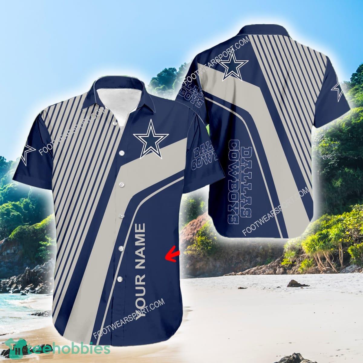 Dallas Cowboys Surf AOP Hawaiian Shirt Men And Women Gift Custom Name - Dallas Cowboys Surf AOP Hawaiian Shirt Men And Women Gift Custom Name