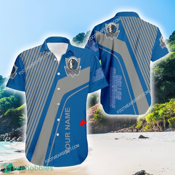 Dallas Mavericks Resort Logo All Over Print Hawaiian Shirt For Men And Women Custom Name - Dallas Mavericks Resort Logo All Over Print Hawaiian Shirt For Men And Women Custom Name