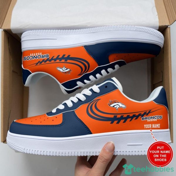 Denver Broncos AF1 Sneakers Sport Shoes Air Force Shoes Personalized Name For Fans Product Photo 1