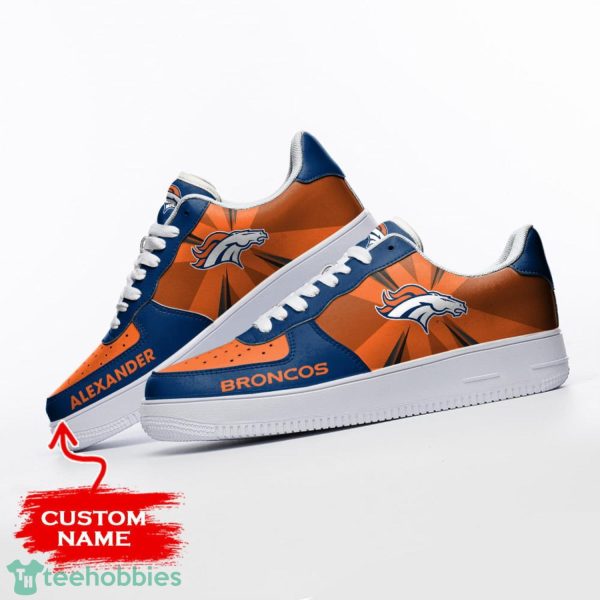 Denver Broncos Custom Name Air Force 1 Shoes Sport Sneakers Team Shoes Product Photo 3