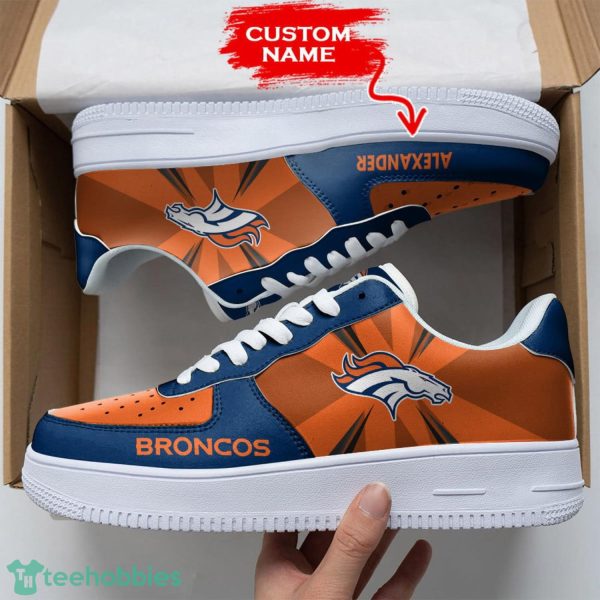 Denver Broncos Custom Name Air Force 1 Shoes Sport Sneakers Team Shoes Product Photo 1