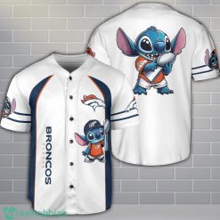 Denver Broncos Lilo And Stitch Baseball Jersey Shirt Limited For Fans Product Photo 1