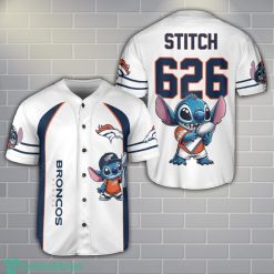Denver Broncos Lilo And Stitch Champions Baseball Jersey Shirt Custom Name Number Team Gift Product Photo 1