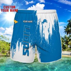 Detroit Lions 3D Shorts All printing Beach Shorts Custom Name For Fans Product Photo 1