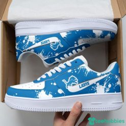 Detroit Lions Brush Pattern Air Force Shoes Men Women Sneakers AF1 Sneakers Product Photo 1