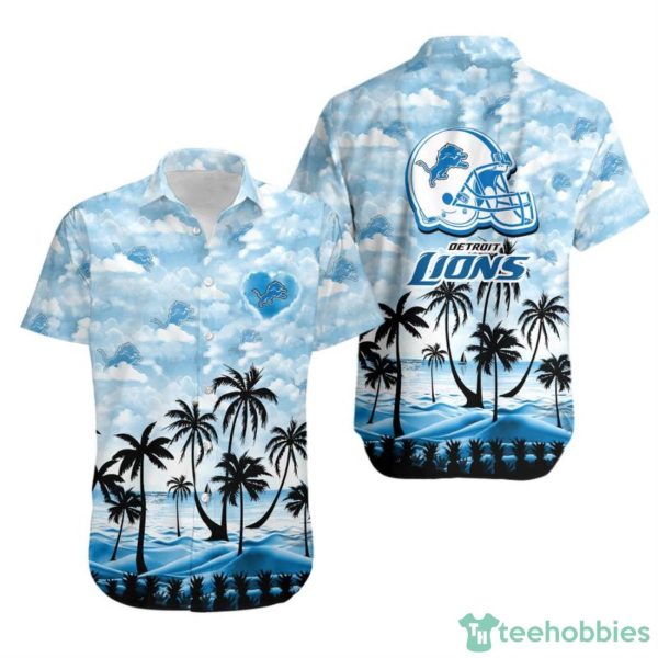 Detroit Lions Coconut Palms Limited Edition Hawaii Shirt Summer Beach Shirt Product Photo 1