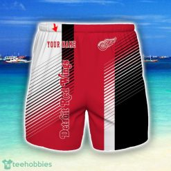 Detroit Red Wings Beach Shorts For Sport Fans Team Summer Gift Custom Name Product Photo 1