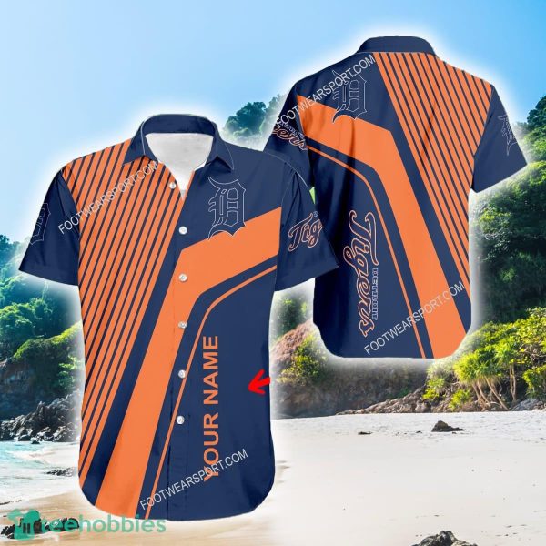 Detroit Tigers Print 3D Hawaiian Shirt For Men And Women Custom Name - Detroit Tigers Print 3D Hawaiian Shirt For Men And Women Custom Name