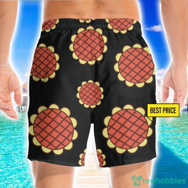 Dressrosa Sunflower Luffy Funny Cosplay Costume 3D Beach Shorts For Men Gift Summer Gift Product Photo 2