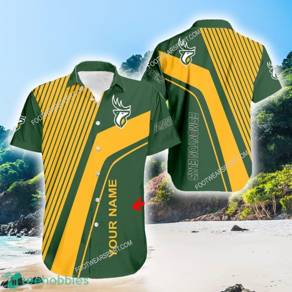 Edmonton Elks Casual Logo Aloha Hawaiian Shirt For Men And Women Custom Name - Edmonton Elks Casual Logo Aloha Hawaiian Shirt For Men And Women Custom Name