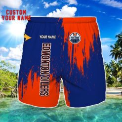 Edmonton Oilers 3D Shorts All printing Beach Shorts Custom Name For Fans Product Photo 1