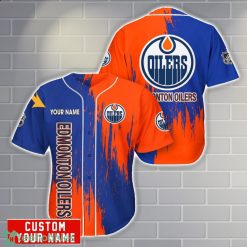 Edmonton Oilers Personalized Name 3D Baseball Jersey Shirt Gift For Sport Season Product Photo 1