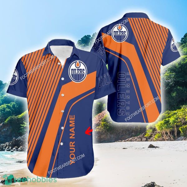 Edmonton Oilers Unisex New 3D Hawaiian Shirt Gift For Fans Custom Name - Edmonton Oilers Unisex New 3D Hawaiian Shirt Gift For Fans Custom Name