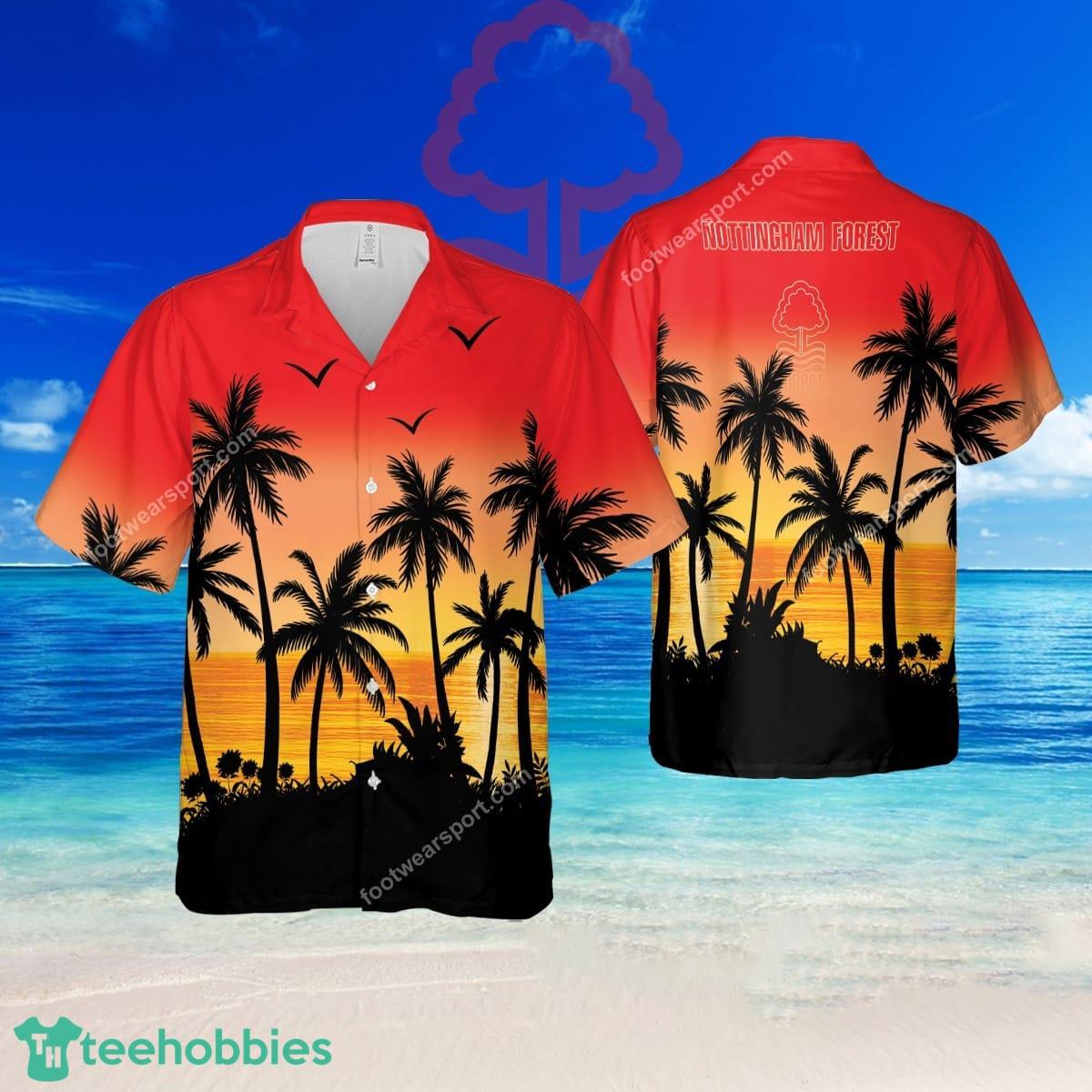 EPL Nottingham Forest Bold Logo Aloha Hawaiian Shirt For Men And Women - EPL Nottingham Forest Bold Logo Aloha Hawaiian Shirt For Men And Women