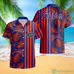 Florida Gators Leaf and Stripe Pattern Hawaiian Shirt For Fans Summer Gift Product Photo 1
