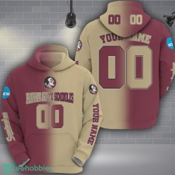 Florida State Seminoles 3D Hoodie Custom Name Number Unisex Football Team Hoodie Product Photo 2