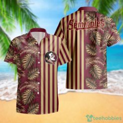 Florida State Seminoles Leaf and Stripe Pattern Hawaiian Shirt For Fans Summer Gift Product Photo 1