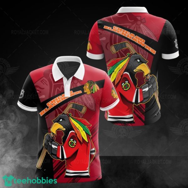 For Fans Chicago Blackhawks Printing 3D Polo Shirt All Over Printed Sport Gift Trending Polo Shirt Product Photo 1