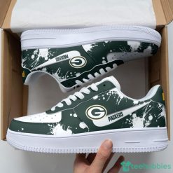 Green Bay Packers Brush Pattern Air Force Shoes Men Women Sneakers AF1 Sneakers Product Photo 1