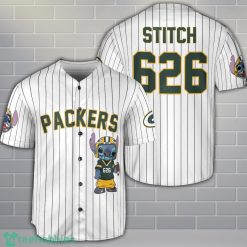 Green Bay Packers Lilo And Stitch Baseball Jersey Shirt Custom Name Number Team Gift Product Photo 1