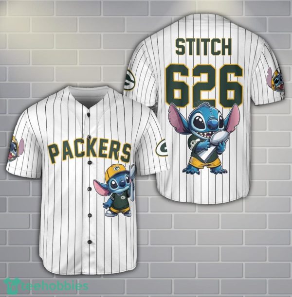 Green Bay Packers Lilo And Stitch Champions Baseball Jersey Shirt Custom Name Number Team Gift Product Photo 1