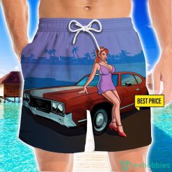 GTA Vice City Stories Red Car Funny Cosplay Costume 3D Beach Shorts For Men Gift Summer Gift Product Photo 1
