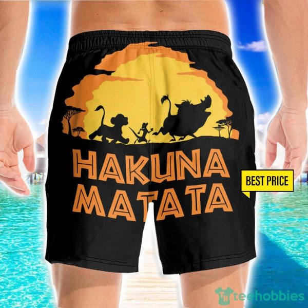 Hakuna Matata Sunflower Funny Style 3D Beach Shorts For Men Gift Summer Gift Product Photo 2