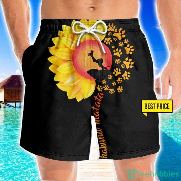 Hakuna Matata Sunflower Funny Style 3D Beach Shorts For Men Gift Summer Gift Product Photo 1