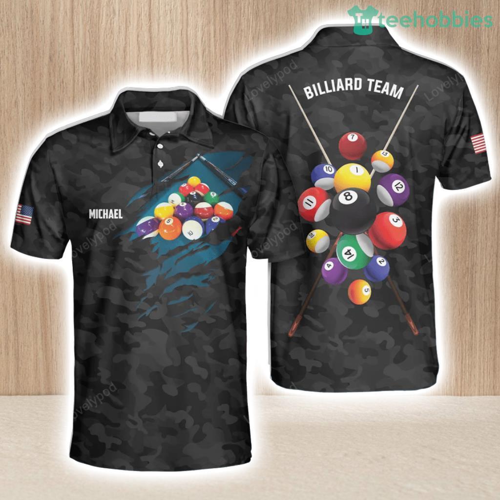 In My Heart Personalized Billiard Shirts For Men Men's Billiard Polo Shirts
