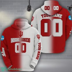 Indiana Hoosiers 3D Hoodie Custom Name Number Unisex Football Team Hoodie Product Photo 2