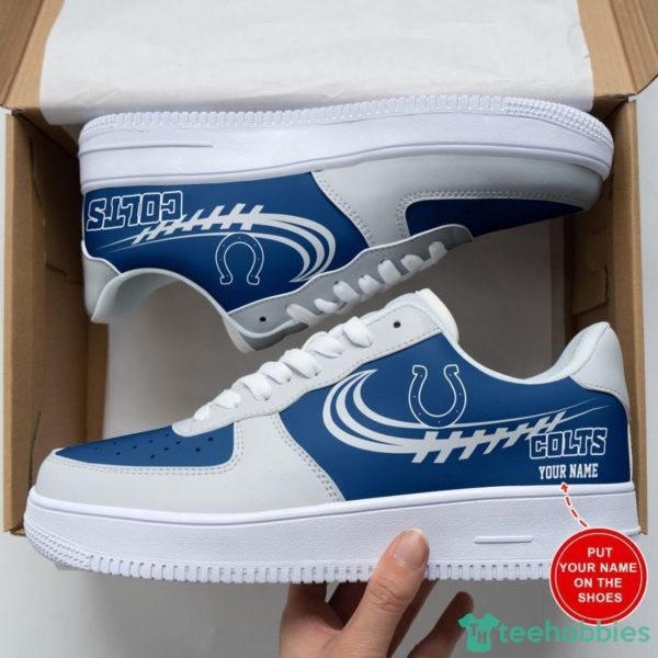Indianapolis Colts AF1 Sneakers Sport Shoes Air Force Shoes Personalized Name For Fans Product Photo 1