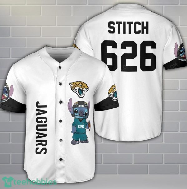 Jacksonville Jaguars Lilo And Stitch Baseball Jersey Shirt Custom Name Number Team Gift Product Photo 1