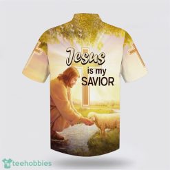 Jesus Is My Savior Jesus Lamb Drinking Water All Over Printed 3D Hawaiian Shirt Product Photo 2