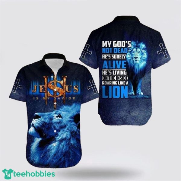 Jesus Is My Savior Lion Christian All Over Printed 3D Hawaiian Shirt Product Photo 1