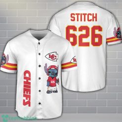 Kansas City Chiefs Lilo And Stitch Baseball Jersey Shirt Custom Name Number Team Gift Product Photo 1