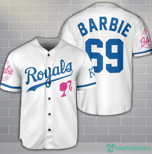 Kansas City Royals Barbie Baseball Jersey Shirt Custom Name Number For Fans Product Photo 1